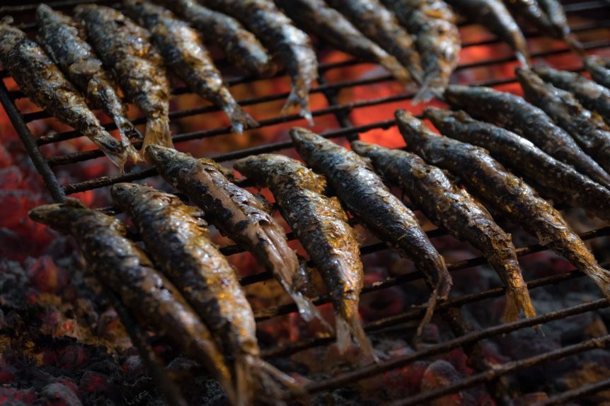 Delicious grilled sardines Portuguese recipe