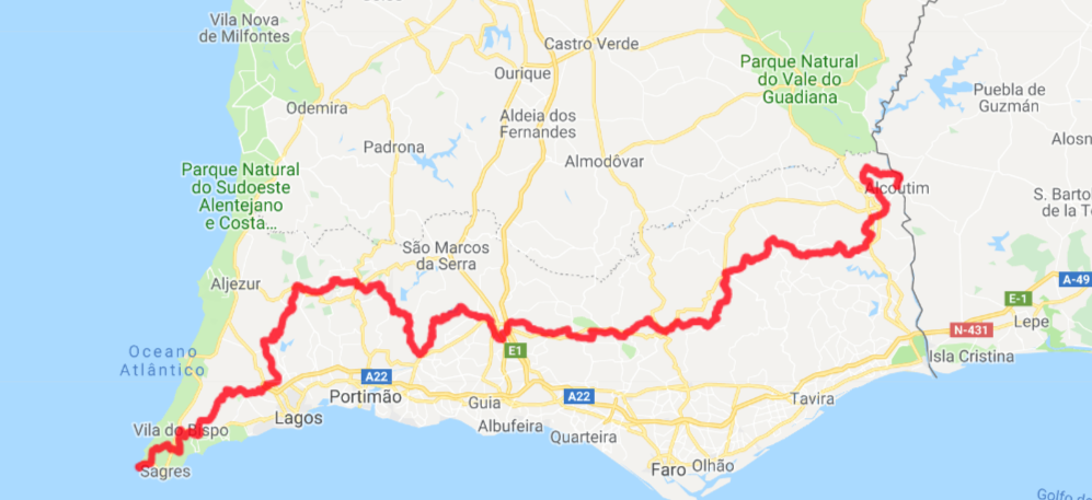 Via Algarviana route