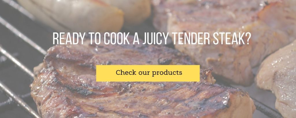 Juicy tender on a grill banner