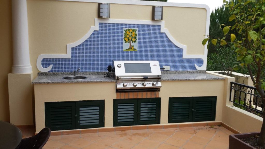 Traditional BBQ area with grill zone