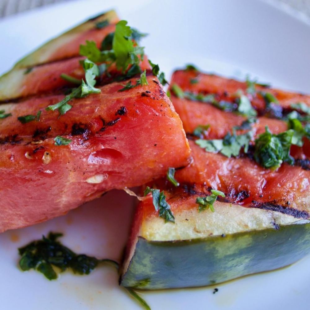 Grilled watermelon as a dessert you can cook on the grill