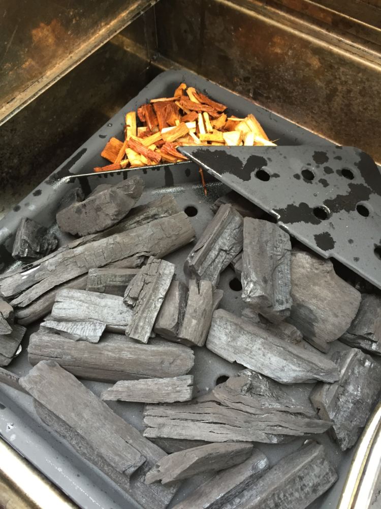 use charcoal and wood chips in gas grill