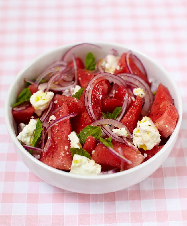 watermelon and feta cheese salad