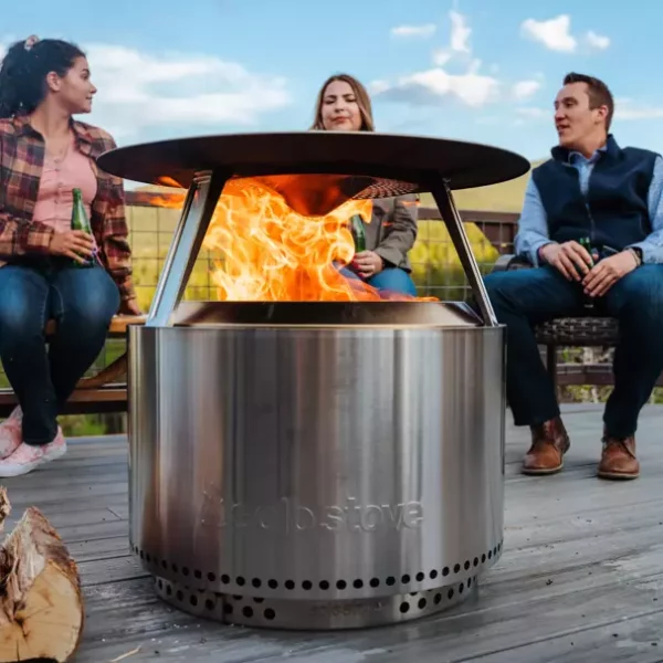 outdoor kitchen must-haves: a fire pit or a patio heater
