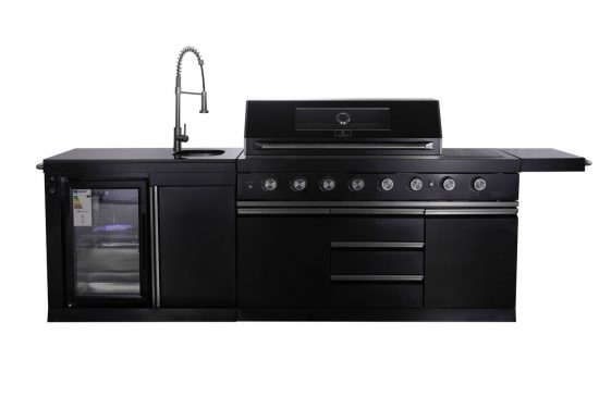 6-burner kitchenunit black