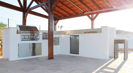 Built in kitchen in outdoor space